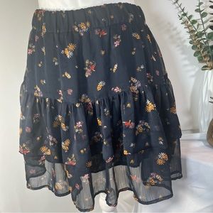 Free People Floral Layered Flower Skirt